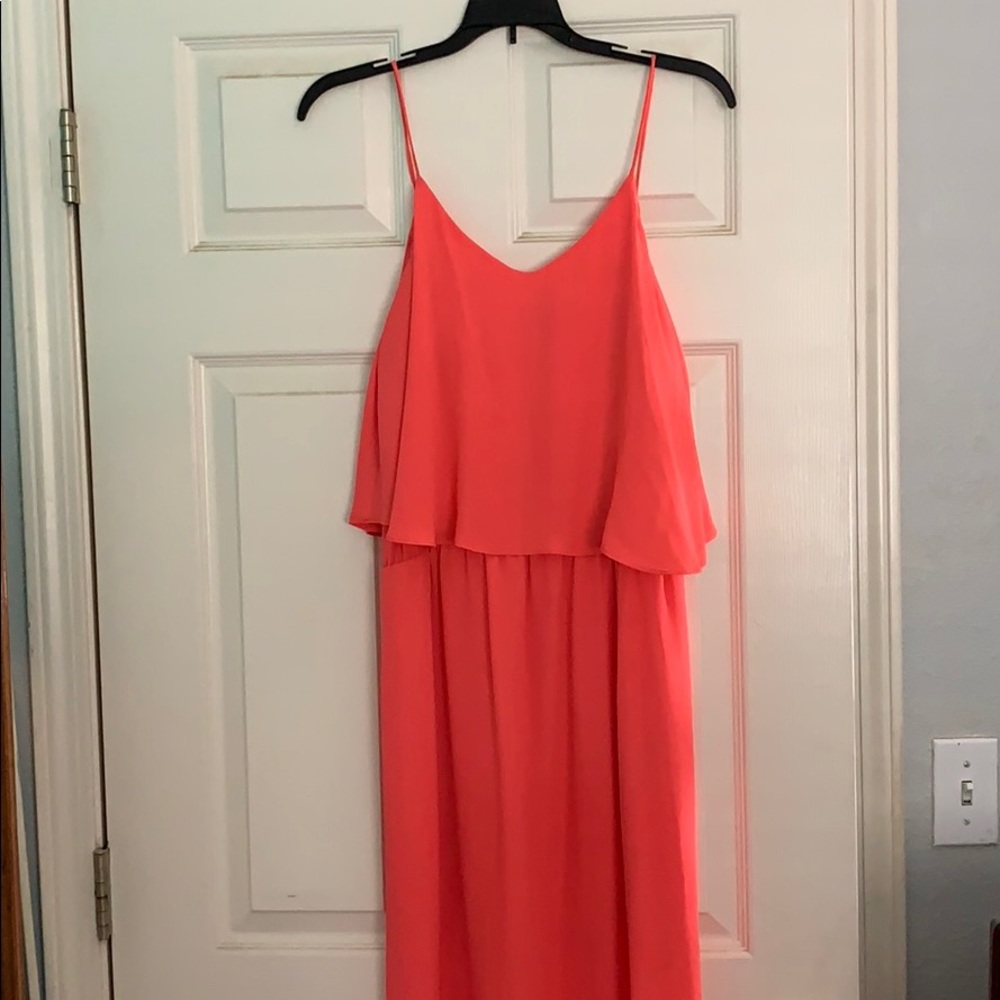 Coral maxi dress